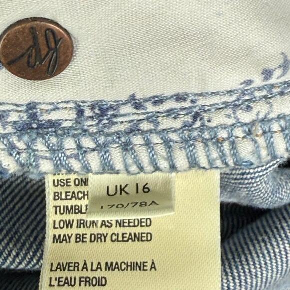 Free People CRVY High-Rise Vintage Stovepipe Jeans Straight Leg Light Wash 31 - Picture 8 of 11